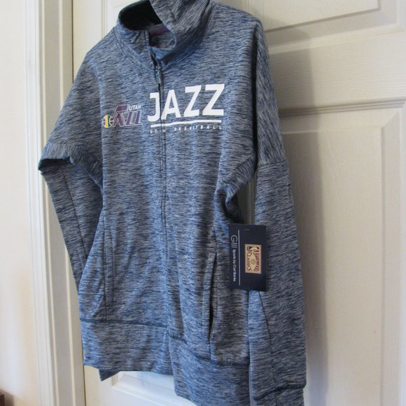 Utah Jazz Basketball Hoodie Full Zip Small by GIII 4her by Carl Banks NWT FINAL - Picture 4 of 6